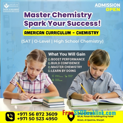 American Curriculum Chemistry Classes in Sharjah Enroll Now Call 05687