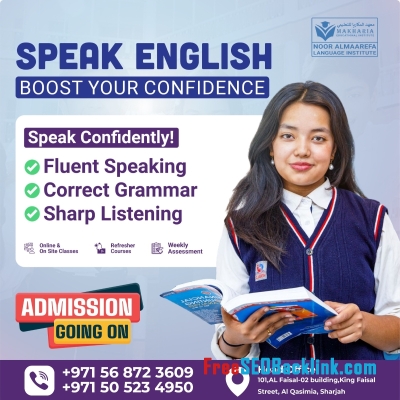 Sharjah Al Qasimia English Speaking Classes Call 0568723609